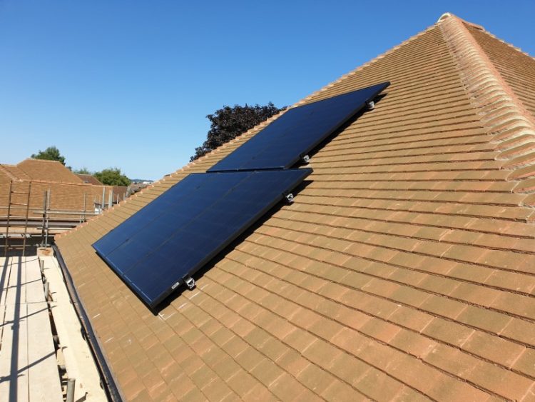 Solar Panels on a home in Maidstone, Kent, South East England
