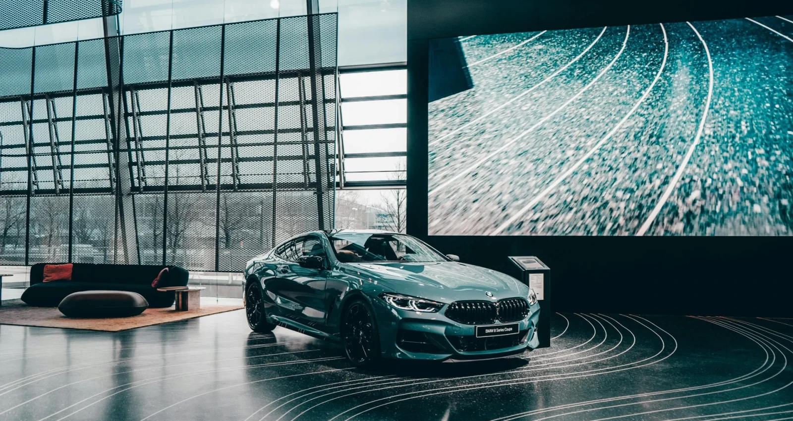 BMW car in showroom