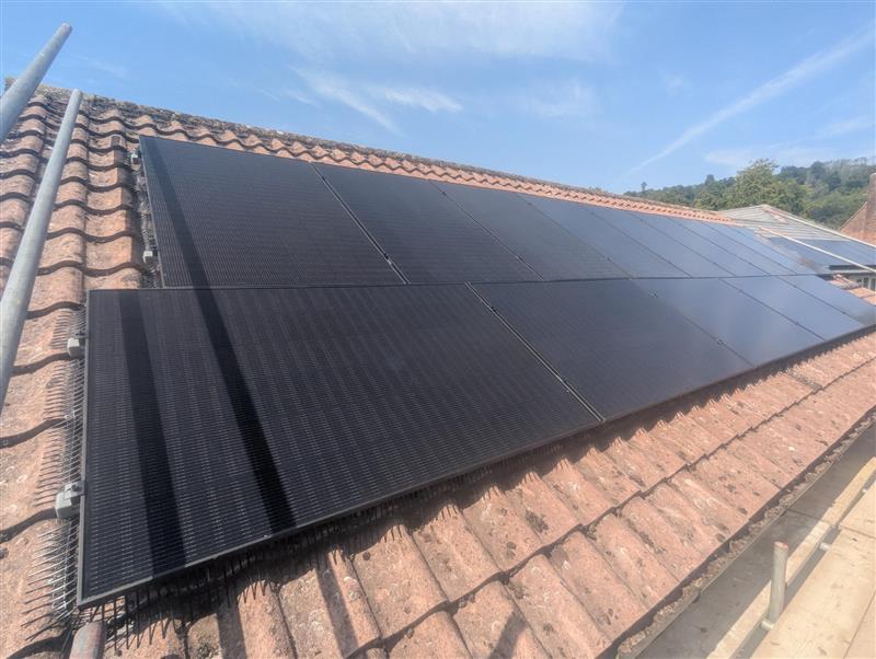 Solar panels on roof in Reigate