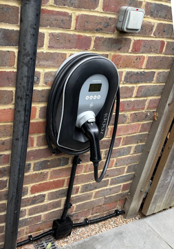 Photo of newly installed Zappi EV charger installed in Etchingham, Sussex
